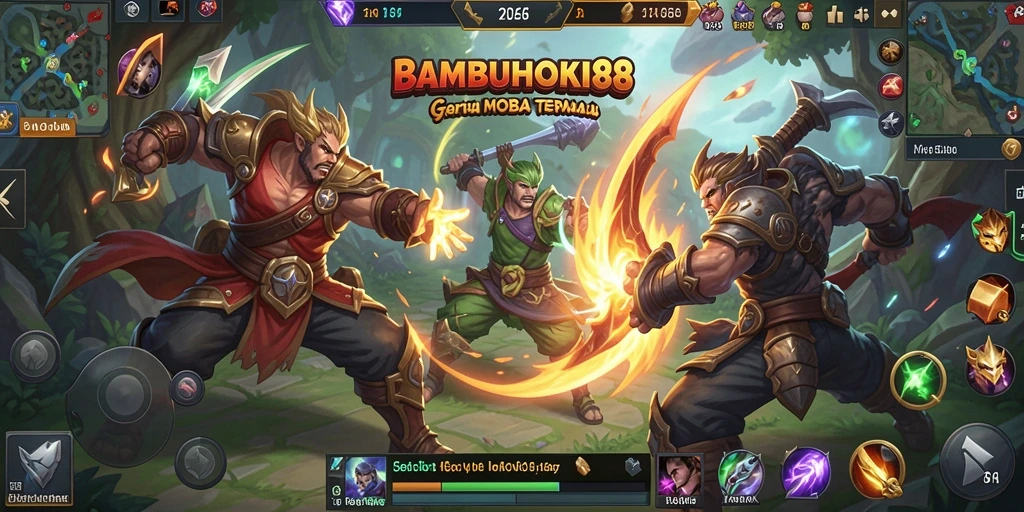 Tampilan seru gameplay <strong>BAMBUHOKI88</strong> saat pertarungan sengit.