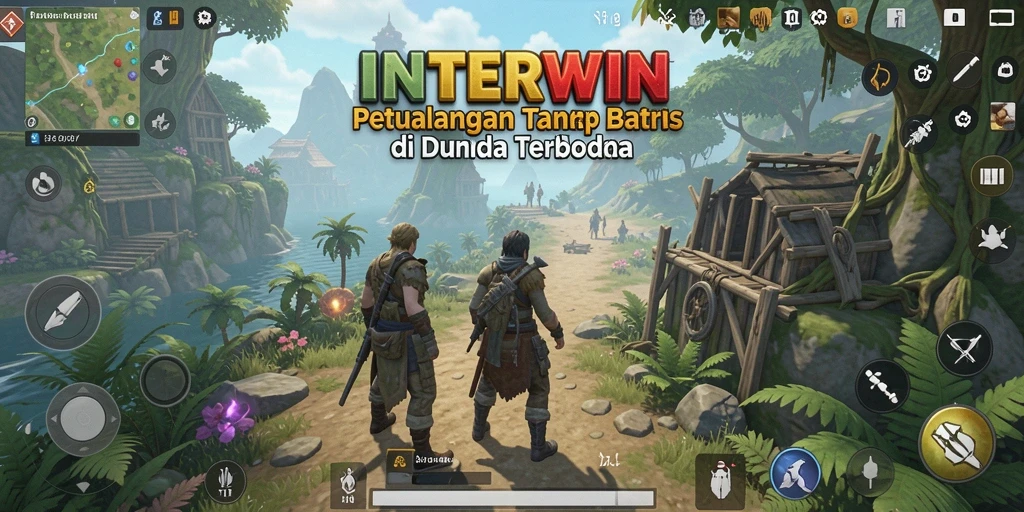 Tampilan gameplay INTERWIN yang menakjubkan di dunia terbuka.
