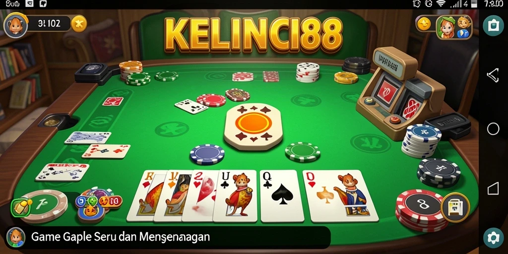 Tangkapan layar gameplay KELINCI88 yang seru dalam permainan Gaple.