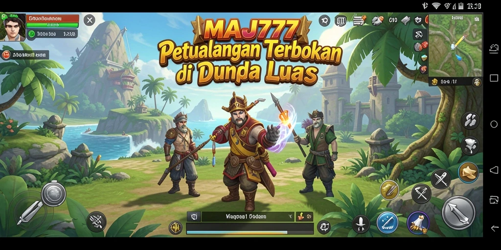 Screenshot menunjukkan petualangan seru di dunia terbuka MAJ777.