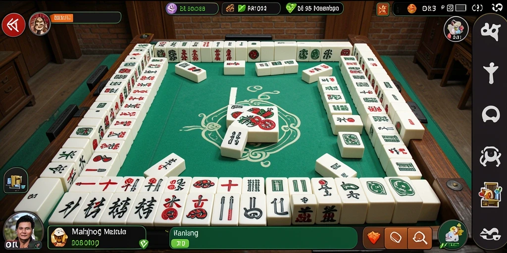 Tampilan gameplay OLX17 yang menarik dan menantang dalam permainan Mahjong.