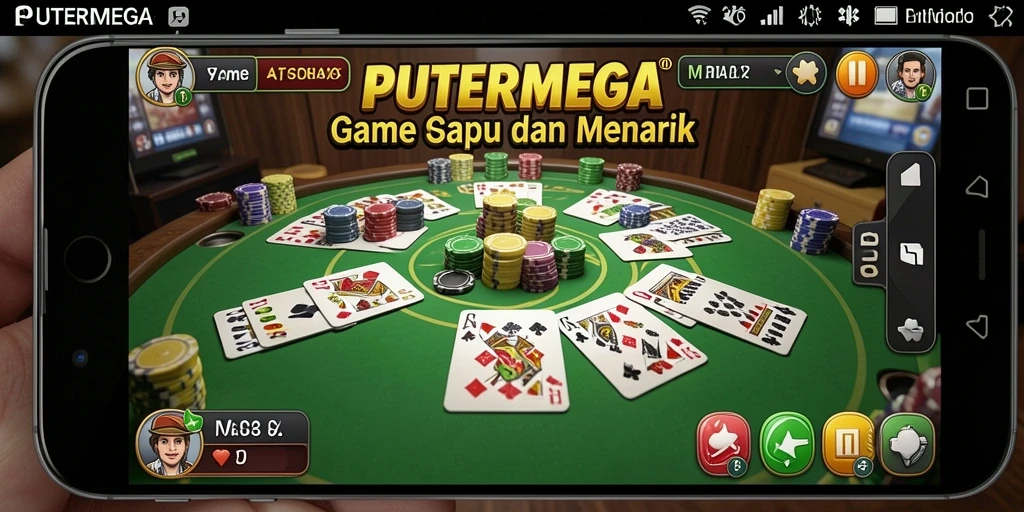 Tampilan menarik dari gameplay PUTERMEGA dengan suasana Gaple yang kental.