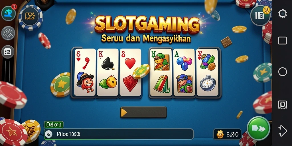 Tampilan seru dalam game Domino SLOTGAMING saat bermain online.
