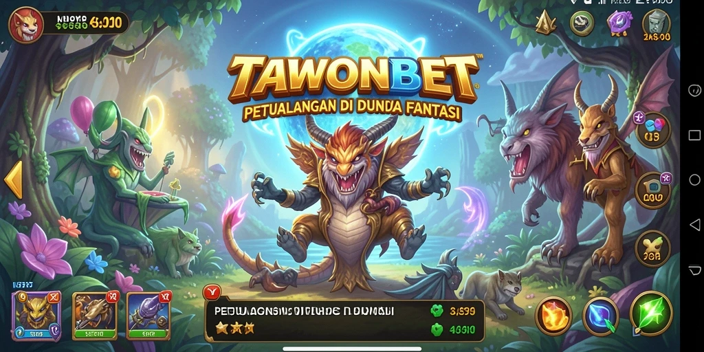 Screenshot TAWONBET menampilkan aksi petualangan yang mendebarkan.