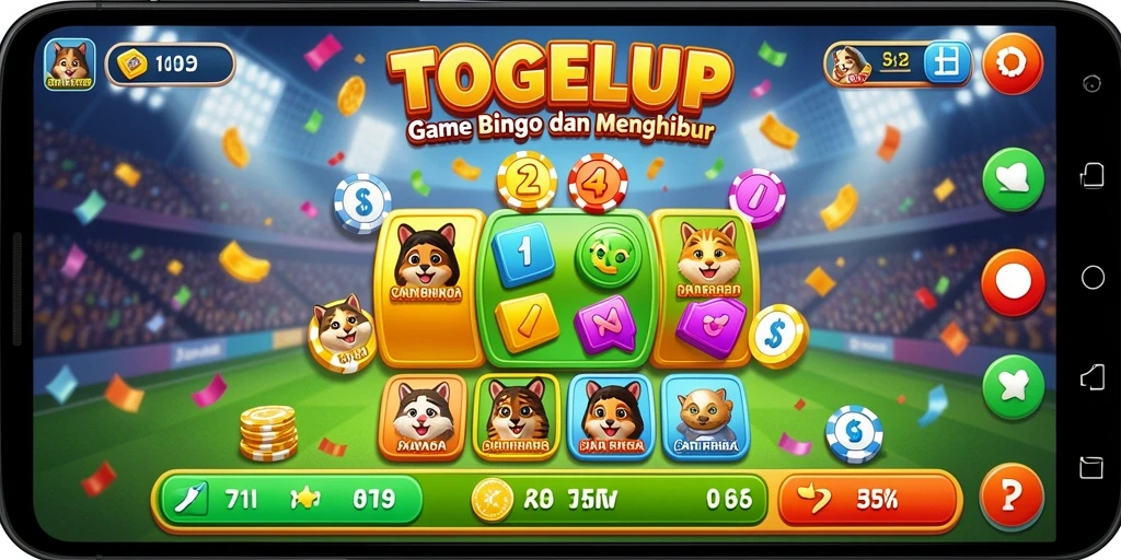 Tampilan gameplay TOGELUP yang menarik dengan suasana Bingo.