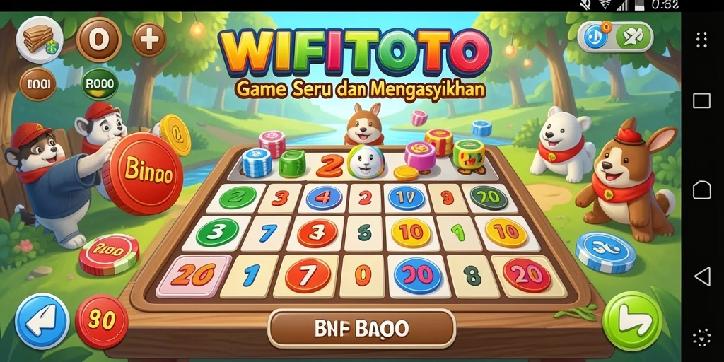 Screenshot gameplay <strong>WIFITOTO</strong> menunjukkan keseruan permainan Bingo.
